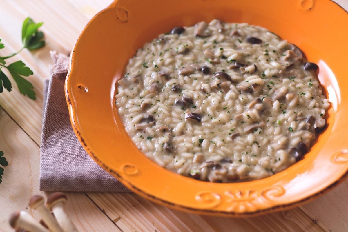 Risotto mit Champignon und Stockschwämmchen