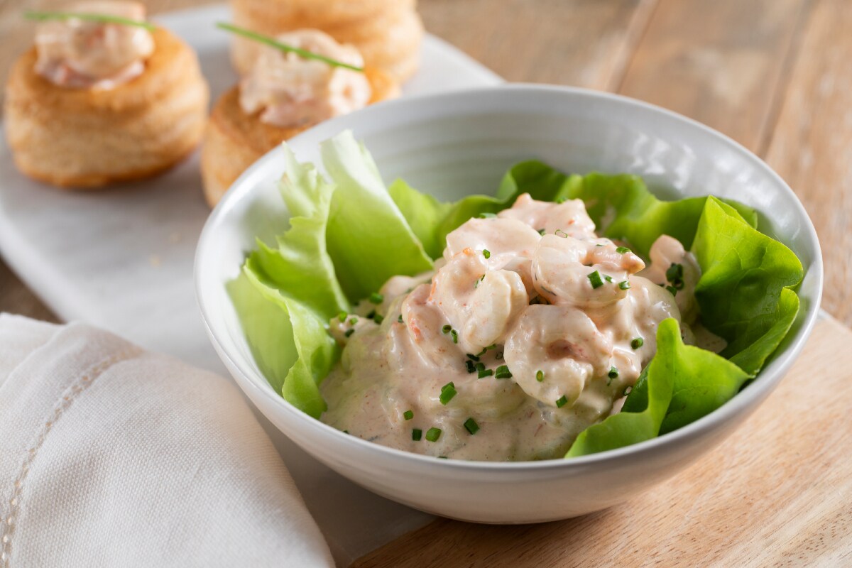 Garnelen in rosa Soße