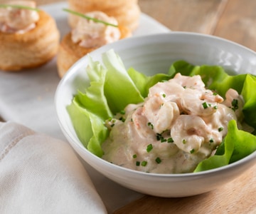 Garnelen in rosa Soße