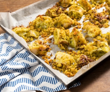 Im Ofen überbackener Tintenfisch