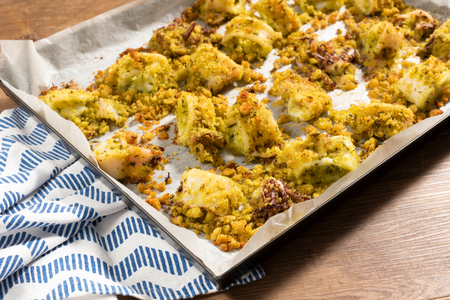 Im Ofen überbackener Tintenfisch