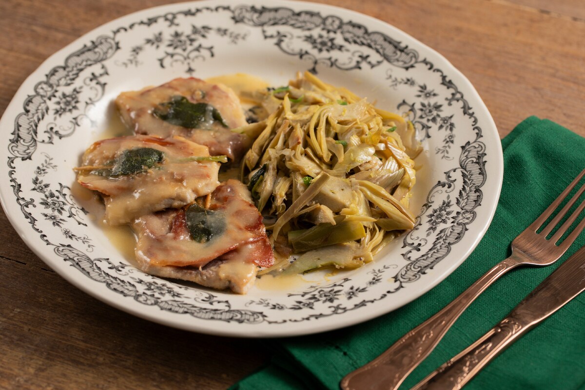 Schwertfisch-Saltimbocca mit Artischocken