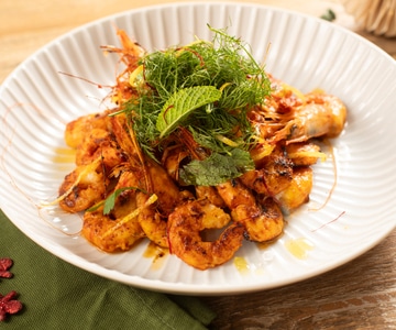 Marinierte Garnelen auf der Plancha