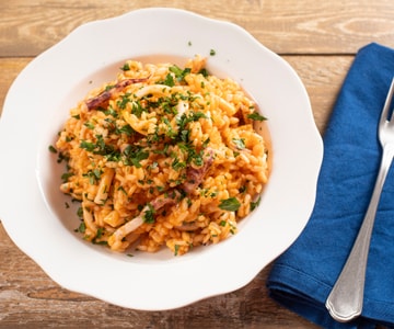 Risotto mit Tintenfischen