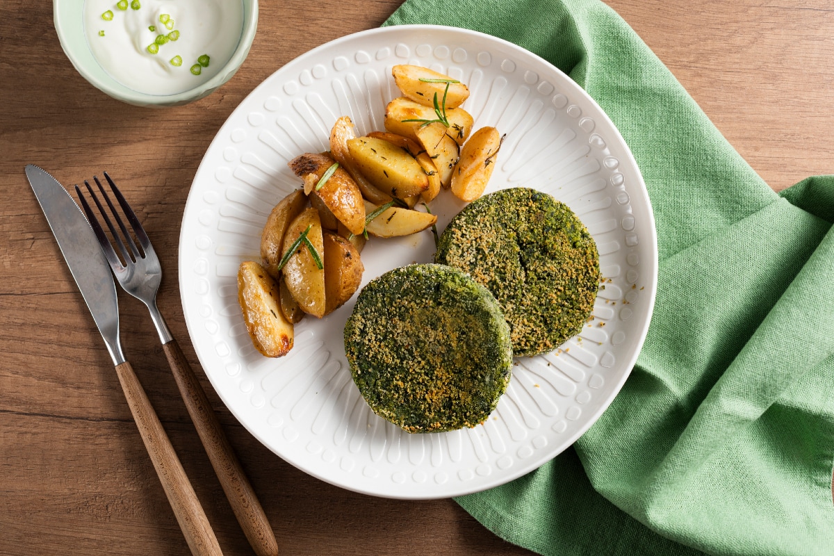 Burger aus Grünkohl und Kichererbsen