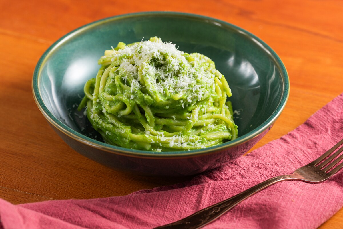 Pasta mit Romanesco-Brokkoli und Spinat