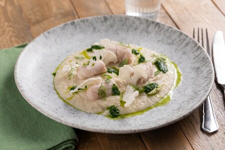 Seezungenroulade mit Blumenkohlcreme