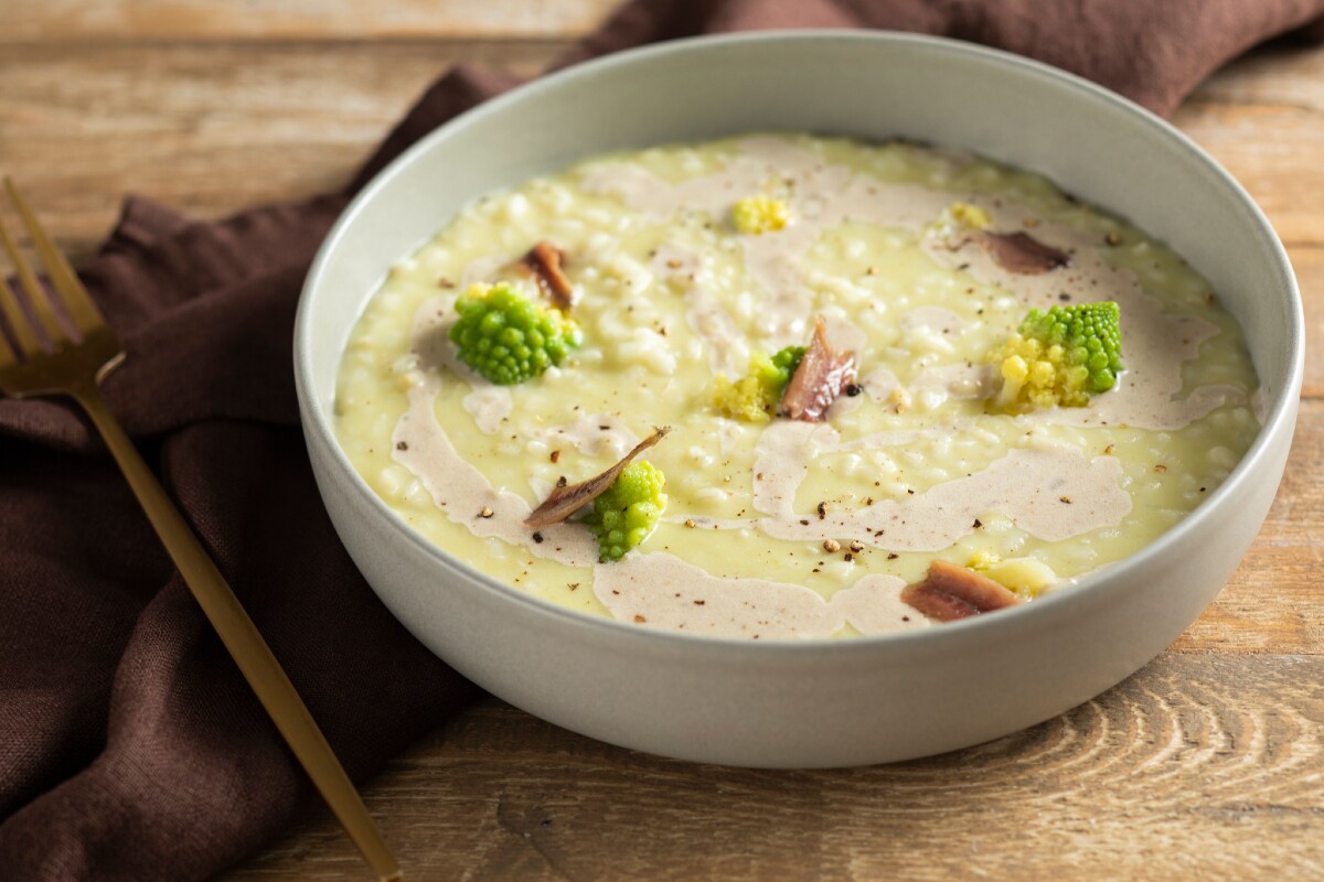 Risotto mit Brokkoli und schneller Bagna Caoda