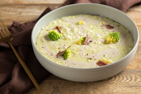 Risotto mit Brokkoli und schneller Bagna Caoda