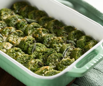 Grüne Gnocchi auf römische Art