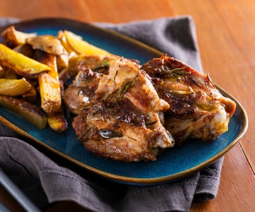 Hähnchenoberschenkel in der Heißluftfritteuse