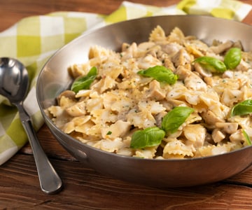 Pasta mit Hähnchen und Pilzen