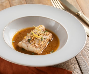 Kabeljau mit Zitrusfrüchten