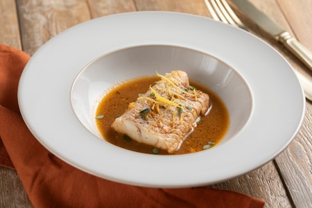 Kabeljau mit Zitrusfrüchten