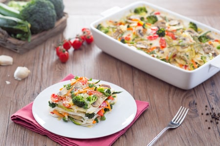 Vegetarische weiße Lasagne
