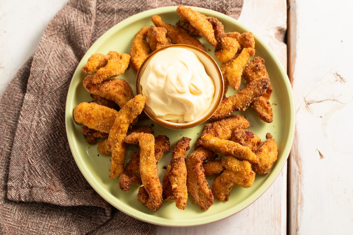 Hähnchenstreifen in der Heißluftfritteuse