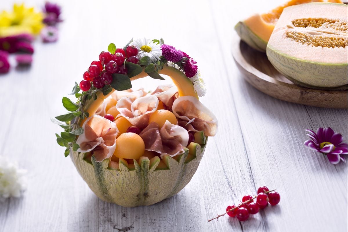 Schinken und Melone Körbchen