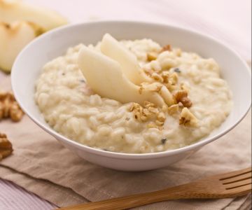 Risotto mit Gorgonzola, Birnen und Walnüssen