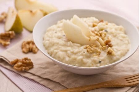 Risotto mit Gorgonzola, Birnen und Walnüssen