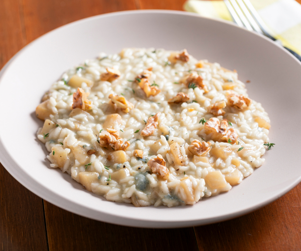 Risotto mit Gorgonzola, Birnen und Walnüssen