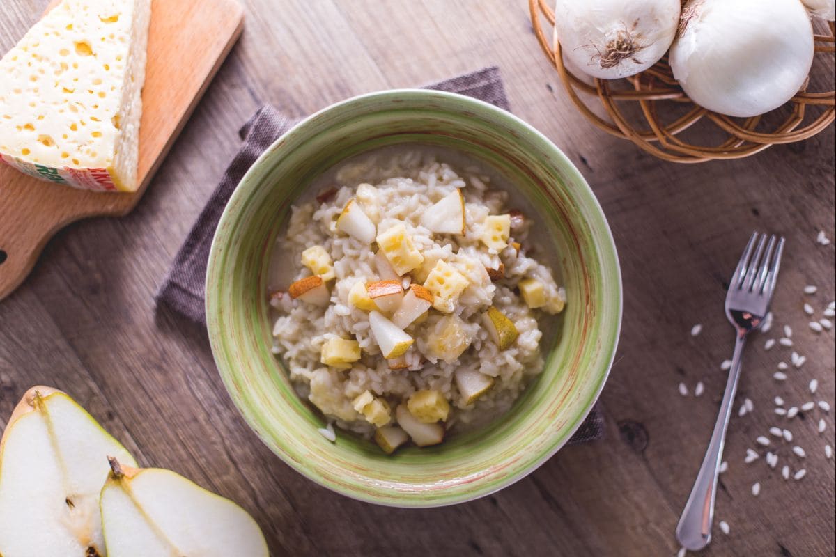 Risotto Pannerone und Birnen