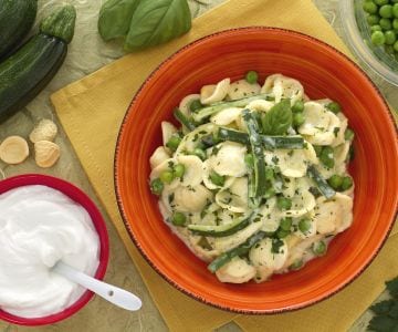 Orecchiette mit Joghurt und Zucchini