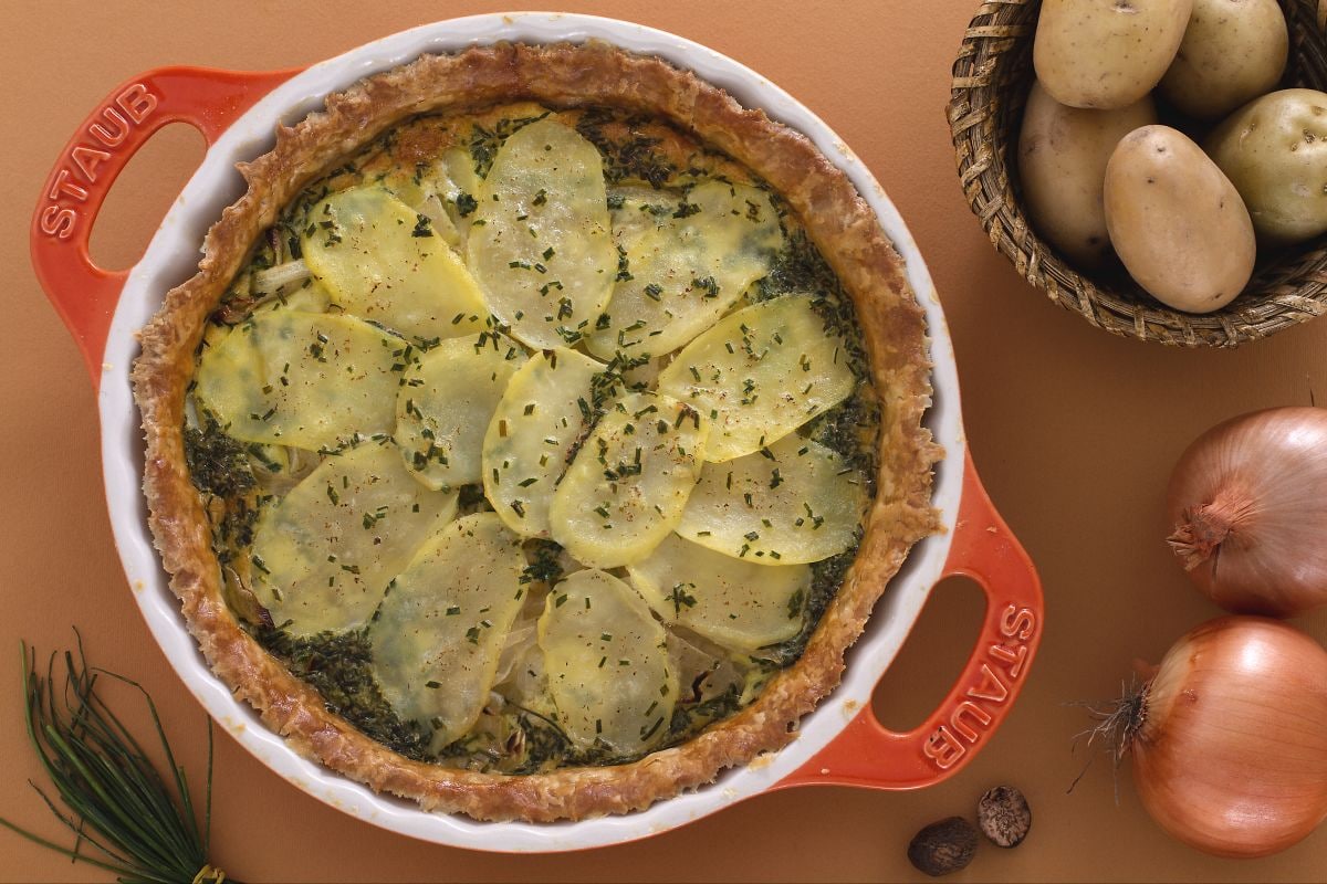 Rustikaler Kartoffel-Zwiebel-Kuchen