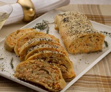 Lachs- und Ricotta-Strudel