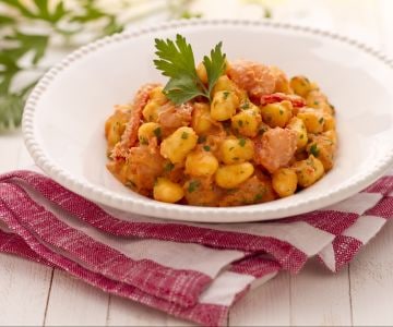 Gnocchetti mit Krabbenfleisch und Garnelen