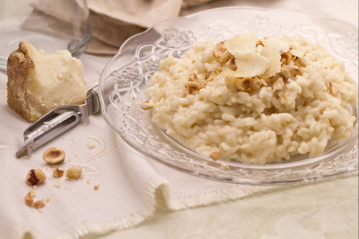 Risotto mit Castelmagno und Haselnüssen