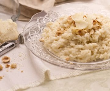Risotto mit Castelmagno und Haselnüssen