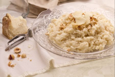 Risotto mit Castelmagno und Haselnüssen