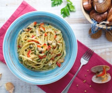 Linguine mit Scheidenmuscheln