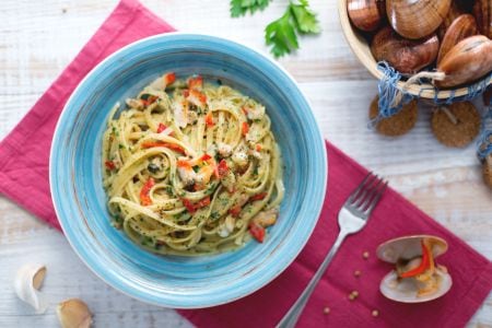 Linguine mit Scheidenmuscheln