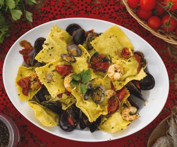 Ravioli mit Seezunge und Goldbrasse