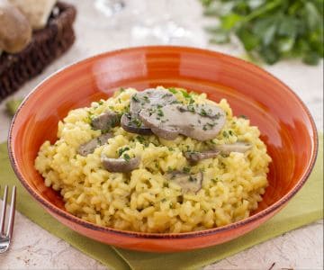 Risotto mit Steinpilzen und Safran
