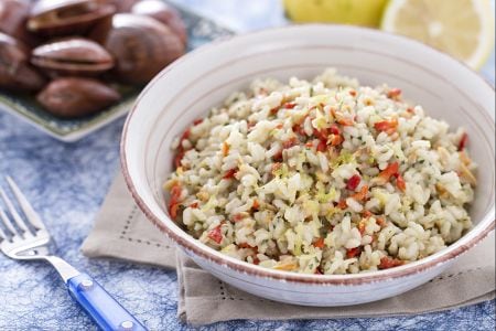 Risotto mit Venusmuscheln