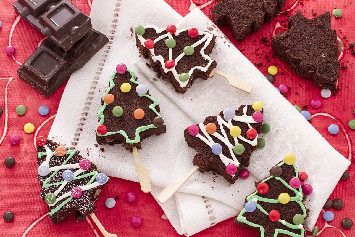 Weihnachtsbäume Brownies