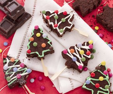 Weihnachtsbäume Brownies