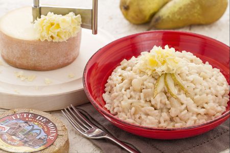 Risotto Birnen und Tête de Moine