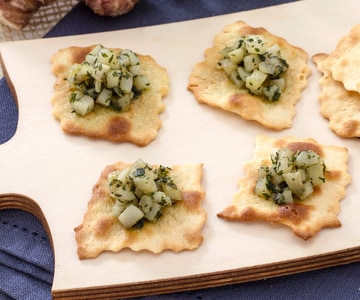 Blätterteig mit gebratenen Topinambur