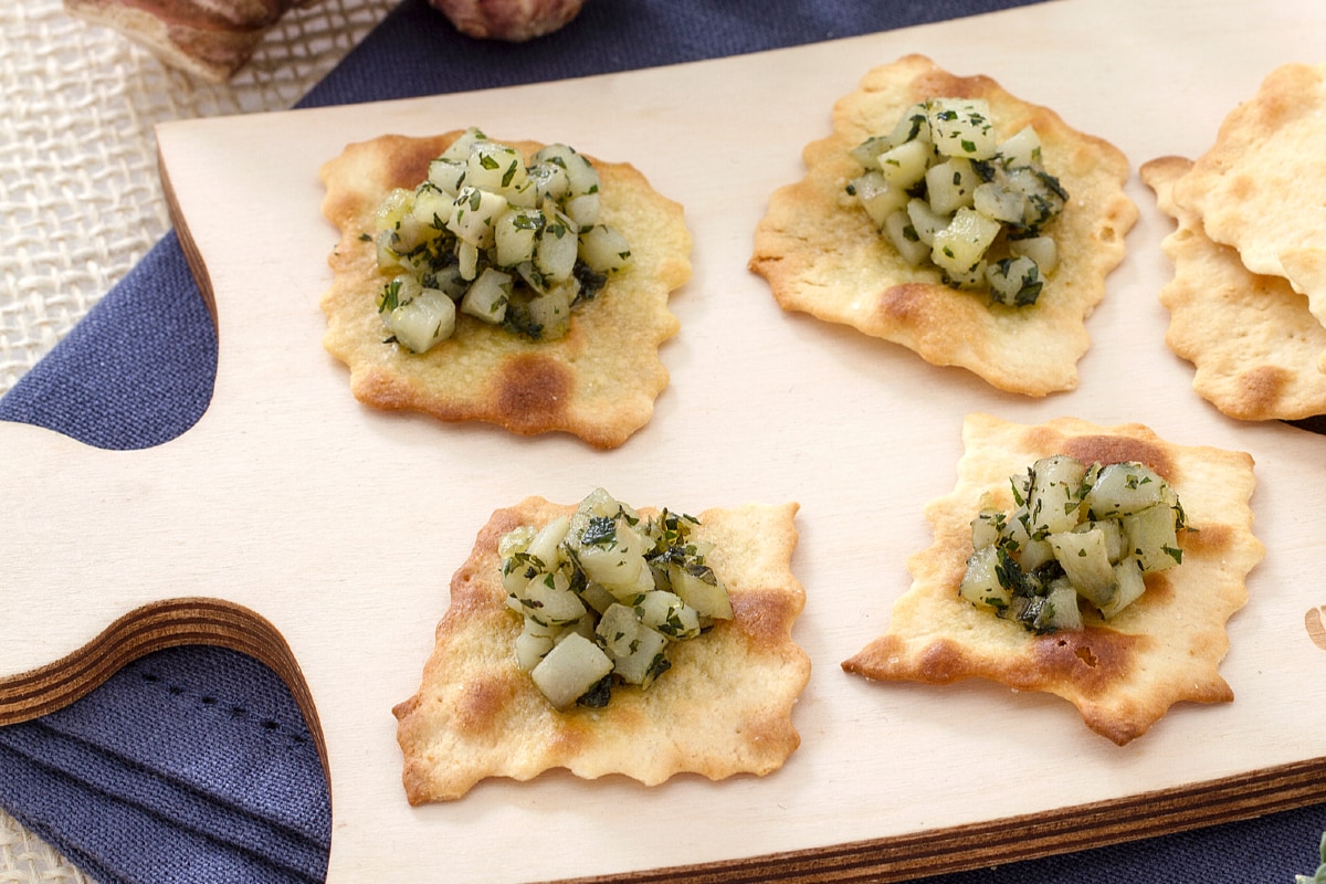 Blätterteig mit gebratenen Topinambur