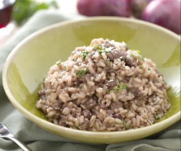 Risotto mit Wurstbrät und Bonarda