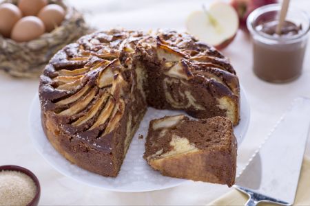 Apfel-Nutella-Kuchen