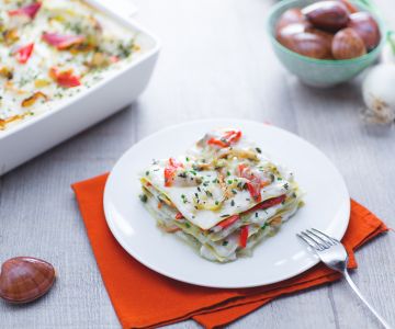 Lasagne mit Venusmuscheln