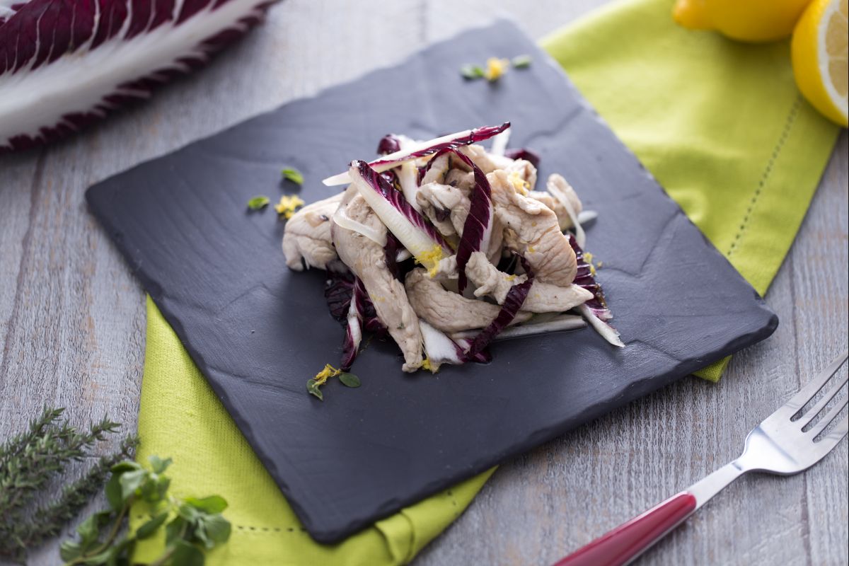 Hähnchenstreifen mit Radicchio