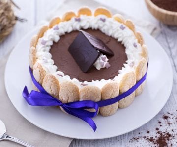 Charlotte mit Mousse aus dunkler Schokolade