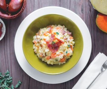 Risotto mit Schinken und Melone