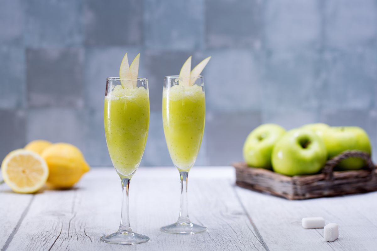 Grüner Apfel Sorbet