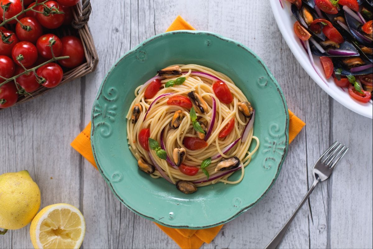 Spaghetti mit Miesmuscheln auf katalanische Art